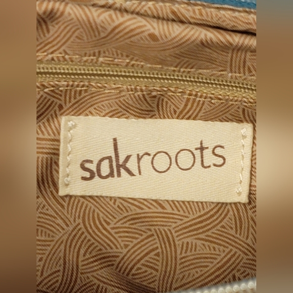 Sakroots Artist Circle Flat Teal Treehouse Crossbody Bag - Picture 9 of 13